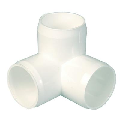 1-1/2" White 3 Way Elbow