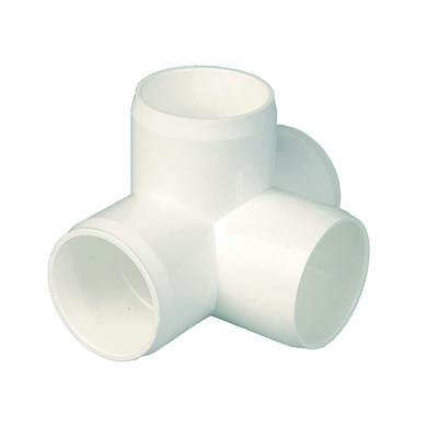1-1/2" White 4 Way Tee