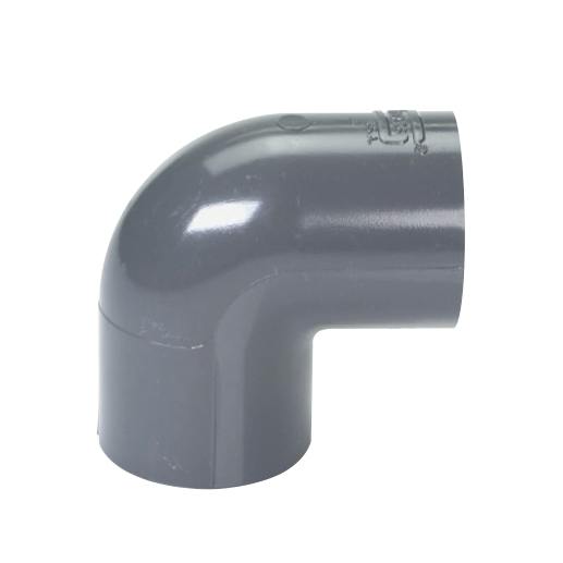 1" Schedule 40 Gray PVC Socket 90° Elbow
