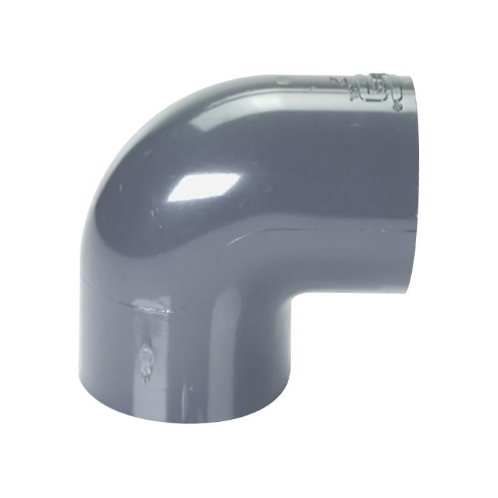 2" Schedule 40 Gray PVC Socket 90° Elbow