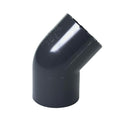 1-1/2" Schedule 40 Gray PVC Socket 45° Elbow
