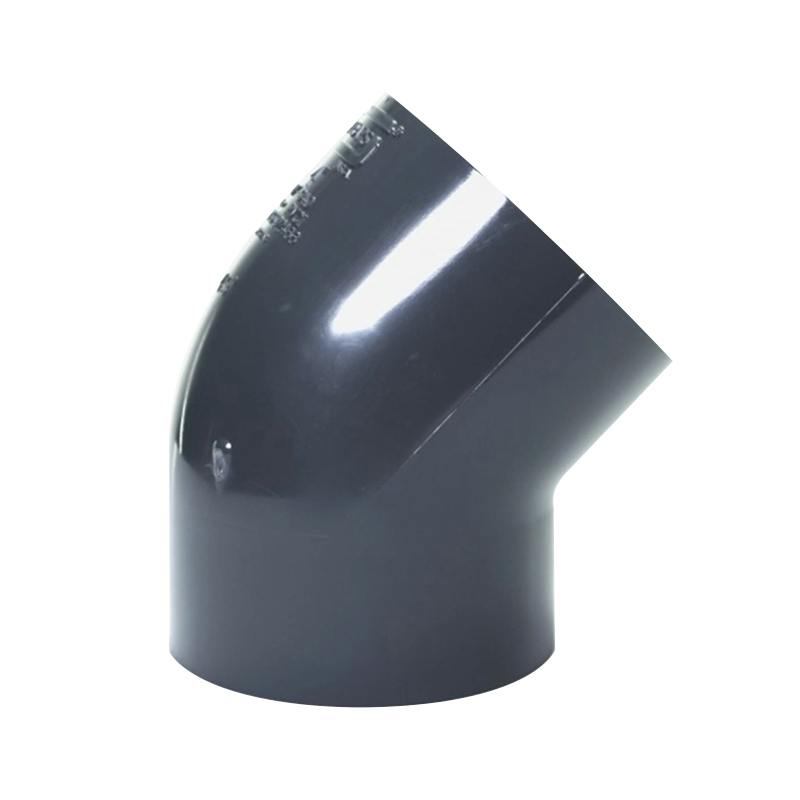4" Schedule 40 Gray PVC Socket 45° Elbow
