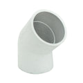 3/4" Schedule 40 White PVC Socket 45° Elbow