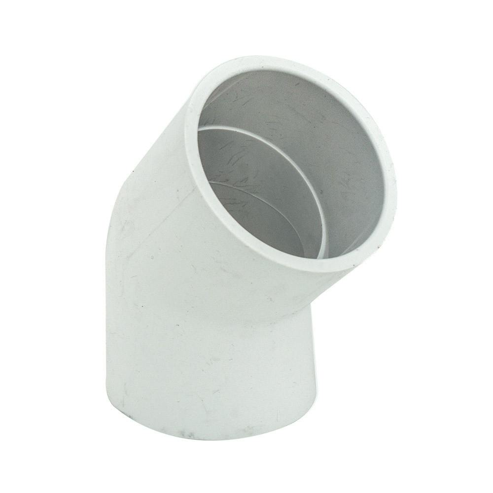 3/4" Schedule 40 White PVC Socket 45° Elbow