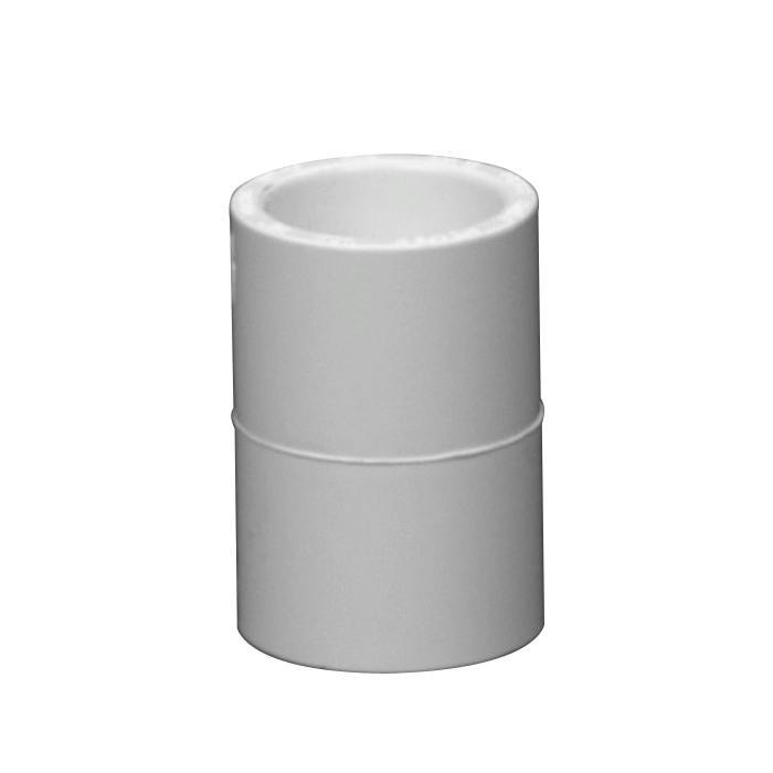 1/2" Schedule 40 White PVC Socket Coupling