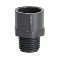 1/2" Schedule 40 Gray PVC MIPT x Socket Male Adapter