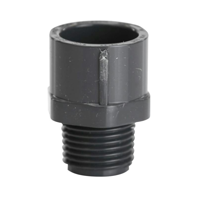 1/2" Schedule 40 Gray PVC MIPT x Socket Male Adapter