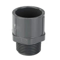 3/4" Schedule 40 Gray PVC MIPT x Socket Male Adapter