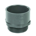 2" Schedule 40 Gray PVC MIPT x Socket Male Adapter