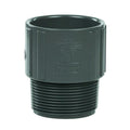 2-1/2" Schedule 40 Gray PVC MIPT x Socket Male Adapter
