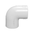 1" Schedule 40 White PVC Socket 90° Elbow