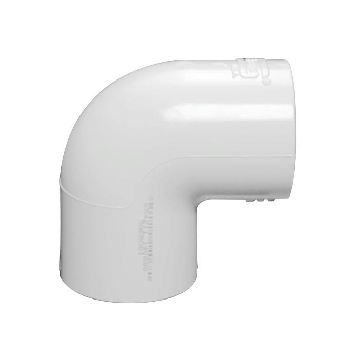 1" Schedule 40 White PVC Socket 90° Elbow