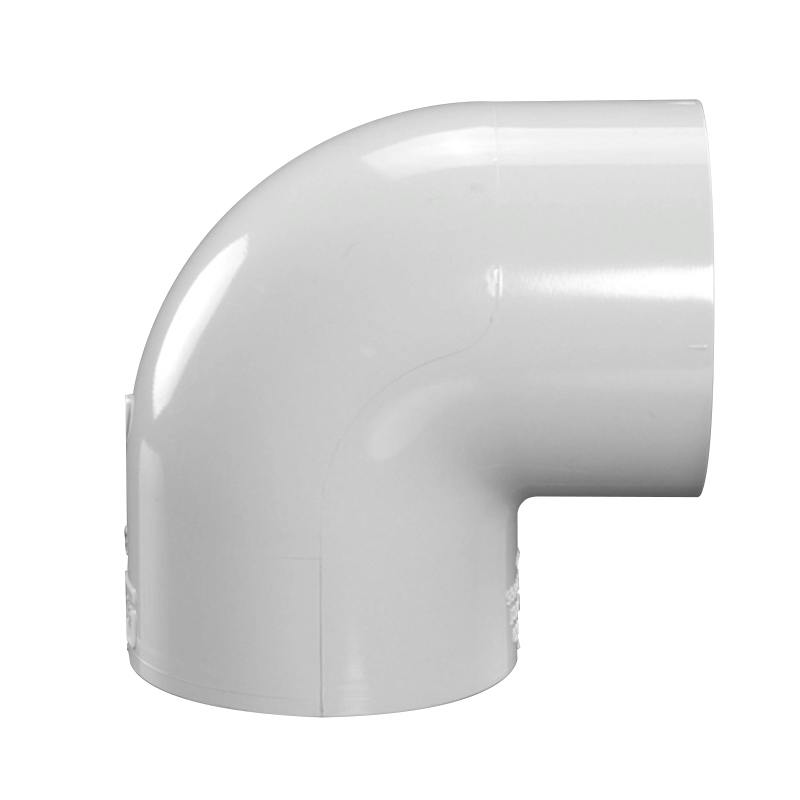 3" Schedule 40 White PVC Socket 90° Elbow