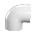 6" Schedule 40 White PVC Socket 90° Elbow