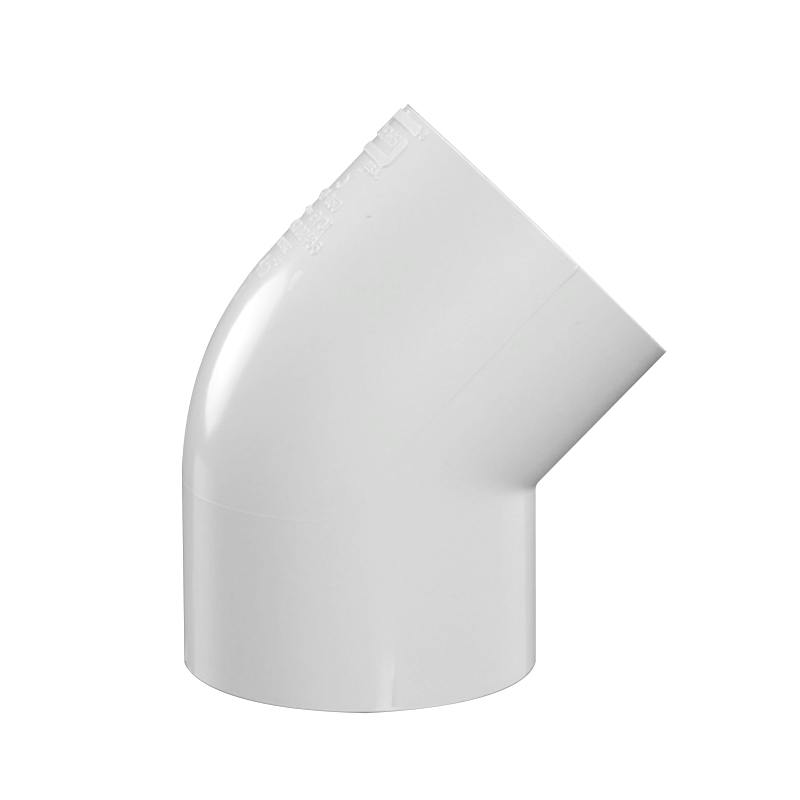 3" Schedule 40 White PVC Socket 45° Elbow
