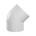 6" Schedule 40 White PVC Socket 45° Elbow