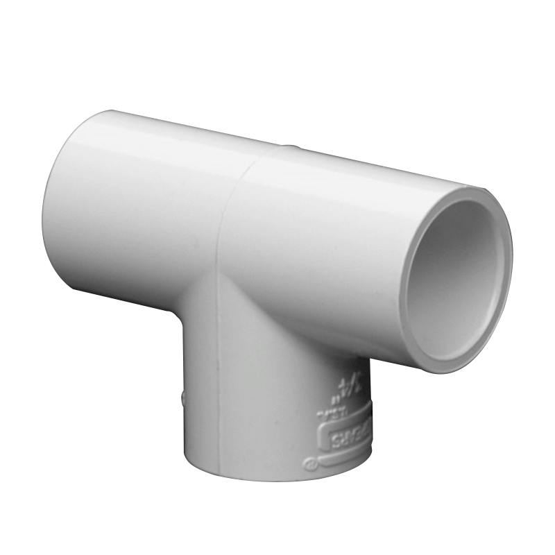 3/4" Schedule 40 White PVC Socket Tee