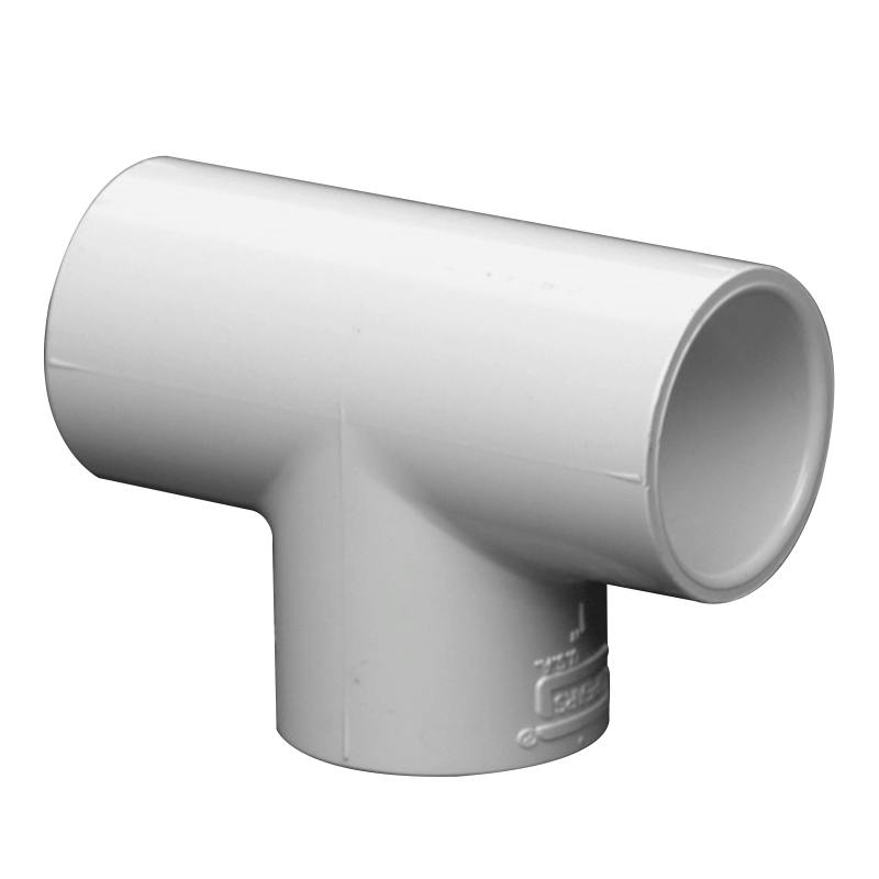 1" Schedule 40 White PVC Socket Tee
