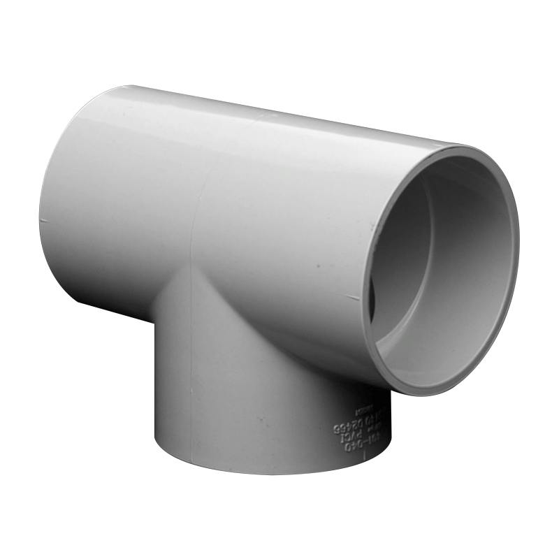 4" Schedule 40 White PVC Socket Tee