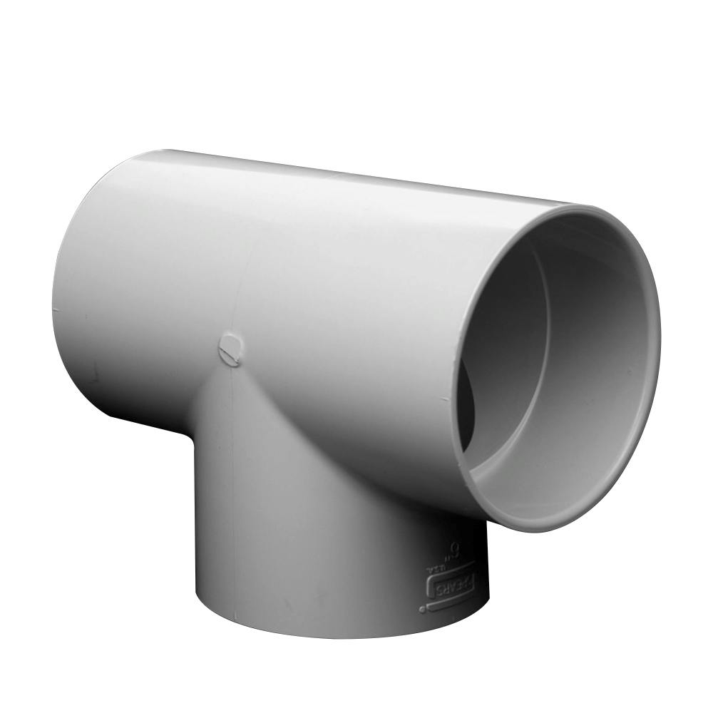 6" Schedule 40 White PVC Socket Tee
