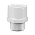 3/4" Schedule 40 White PVC MIPT x Socket Male Adapter