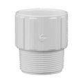 2-1/2" Schedule 40 White PVC MIPT x Socket Male Adapter
