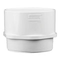 6" Schedule 40 White PVC MIPT x Socket Male Adapter