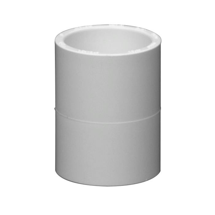 1" Schedule 40 White PVC Socket Coupling