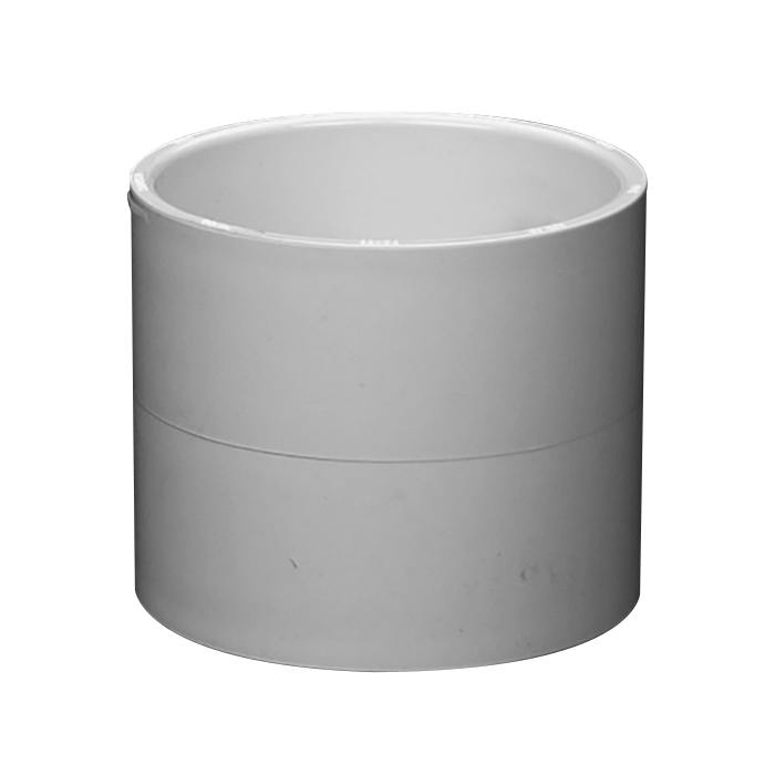 4" Schedule 40 White PVC Socket Coupling