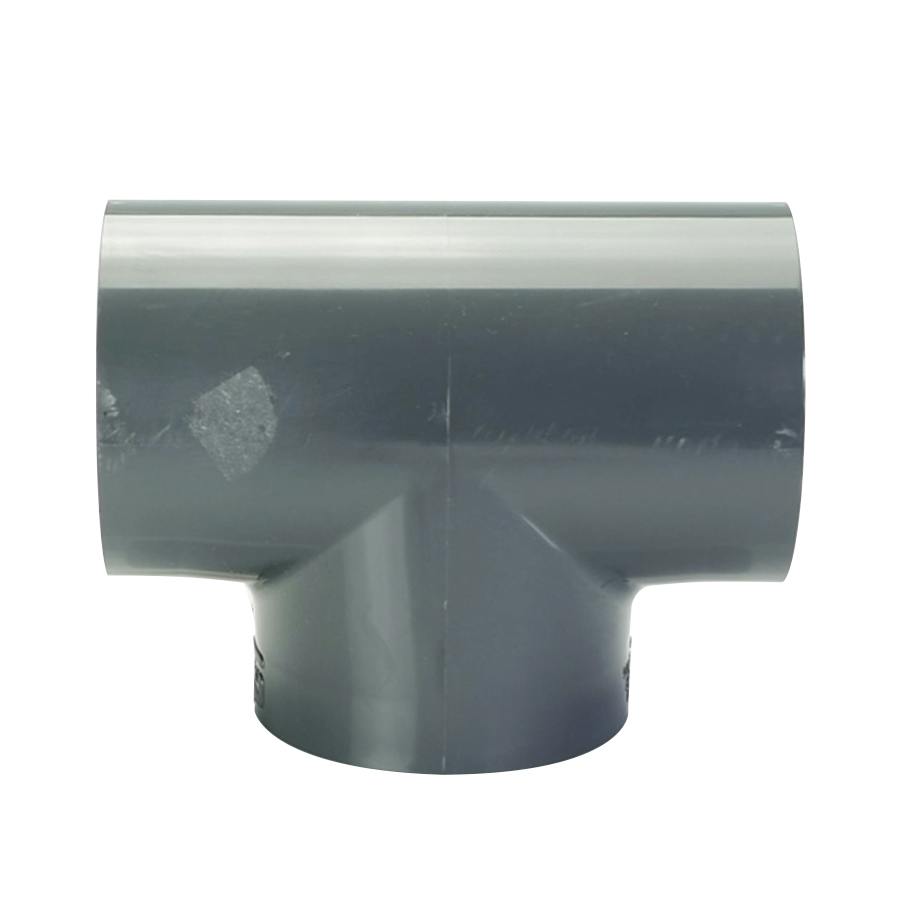 4" Schedule 40 Gray PVC Socket Tee