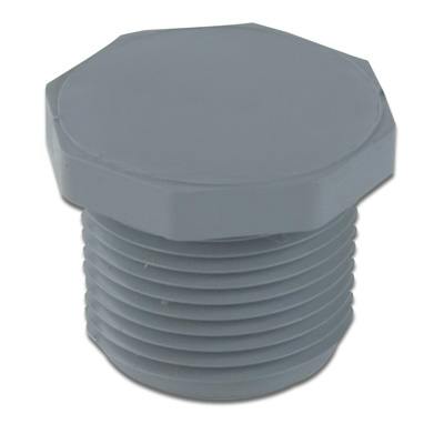 3" Light Gray Schedule 80 CPVC Threaded Plug