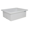50 Gallon Natural LLDPE Rectangular Tamco® Heavy-Duty Tank with External Flange & 3/4" Polypropylene Bulkhead Fitting - 48" L x 24" W x 12" Hgt. (Cover Sold Separately)