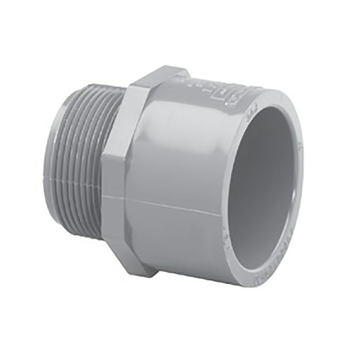 1" Schedule 80 Gray CPVC Thread x Socket Male Adapter