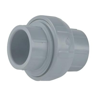 4" Light Gray Schedule 80 CPVC Socket Union with FPM Seals