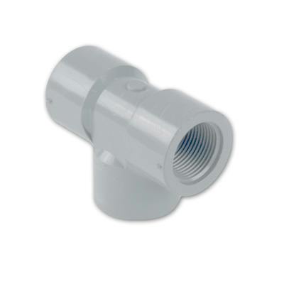 1-1/2" Light Gray Schedule 80 CPVC Threaded Tee