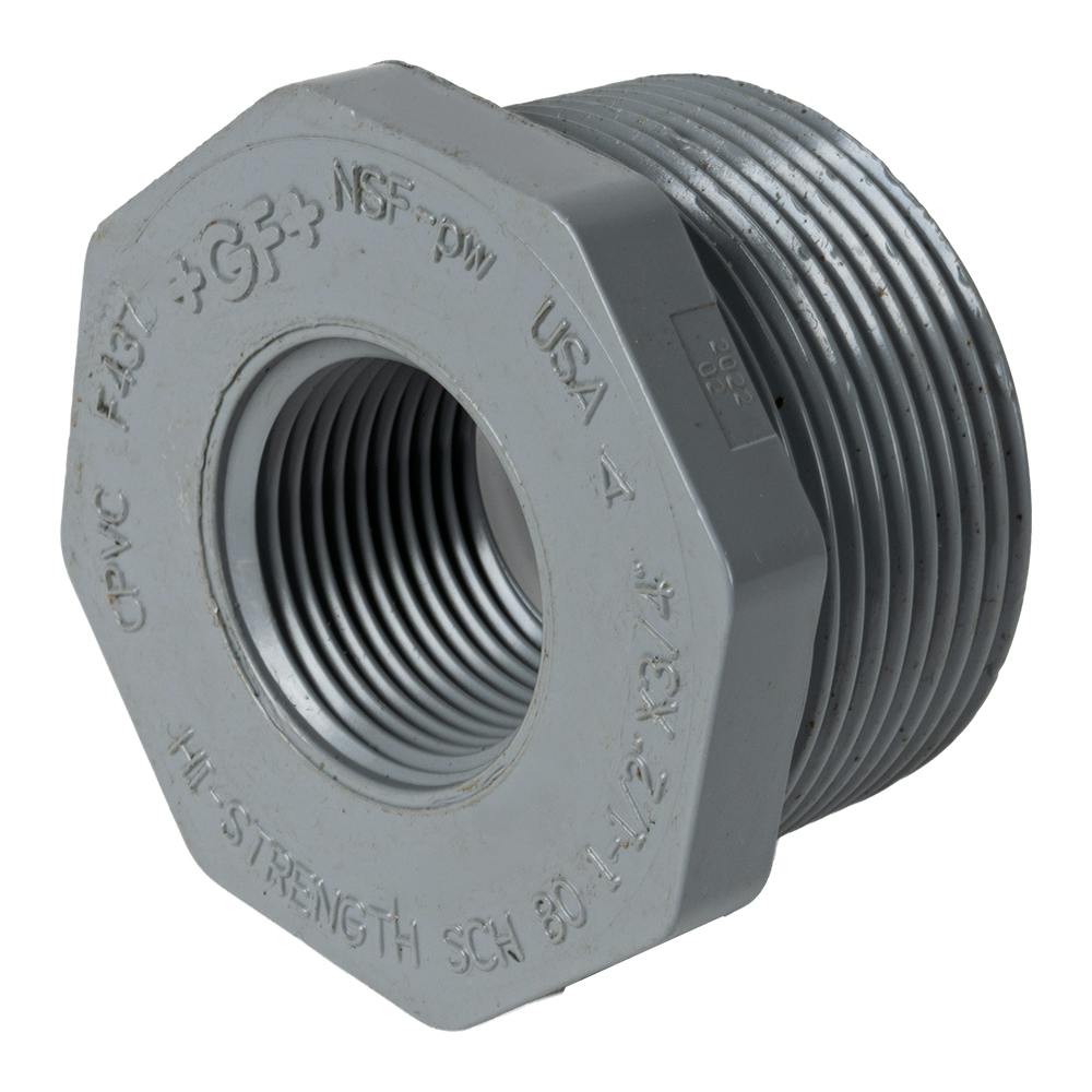 1-1/2" x 3/4" Schedule 80 CPVC Threaded Bushing
