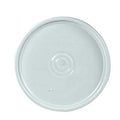 2 Gallon White HDPE Round Bucket Lid with Tamper-Evident Tear Tab