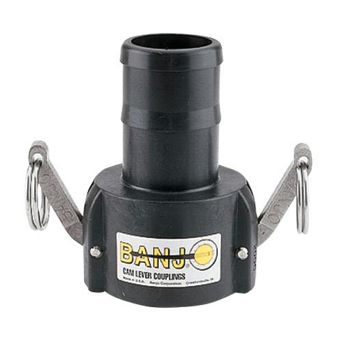 3" Female Coupler with 3 Arms x 3" Hose Barb Banjo® Black Fiberglass-Reinforced Polypropylene Quick Disconnect Coupling
