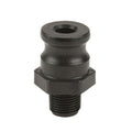 3/4" Male Adapter x 1/2" MNPT Banjo® Black Fiberglass-Reinforced Polypropylene Quick Disconnect Coupling