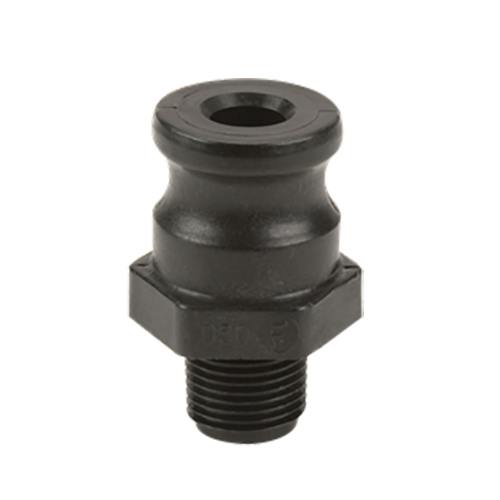 3/4" Male Adapter x 1/2" MNPT Banjo® Black Fiberglass-Reinforced Polypropylene Quick Disconnect Coupling