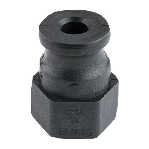 1-1/2" Male Adapter x 1-1/2" FNPT Banjo® Black Fiberglass-Reinforced Polypropylene Quick Disconnect Coupling