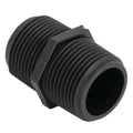 1" MNPT x Short Banjo® Black Fiberglass-Reinforced Polypropylene Pipe Nipple