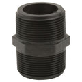 1-1/2" MNPT x Short Banjo® Black Fiberglass-Reinforced Polypropylene Pipe Nipple