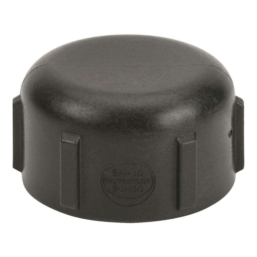2" FNPT Banjo® Black Fiberglass-Reinforced Polypropylene Pipe Cap