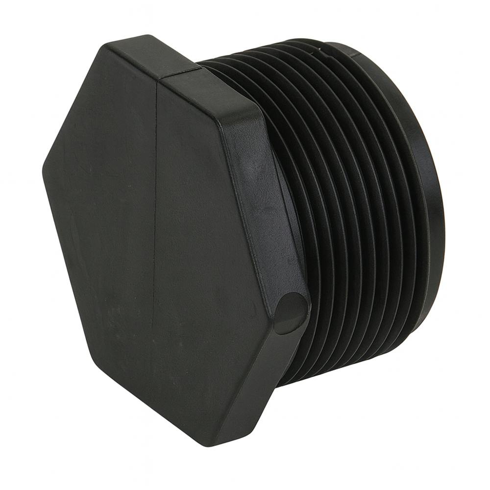 1-1/2" MNPT Banjo® Black Fiberglass-Reinforced Polypropylene Pipe Plug
