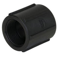 1-1/2" FNPT Banjo® Black Fiberglass-Reinforced Polypropylene Pipe Coupling