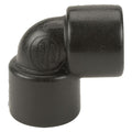 1/2" FNPT x 1/2" FNPT Banjo® Black Fiberglass-Reinforced Polypropylene 90° Pipe Elbow