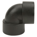 1-1/2" FNPT x 1-1/2" FNPT Banjo® Black Fiberglass-Reinforced Polypropylene 90° Pipe Elbow