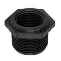 1-1/4" MNPT x 1" FNPT Banjo® Black Fiberglass-Reinforced Polypropylene Reducer Bushing