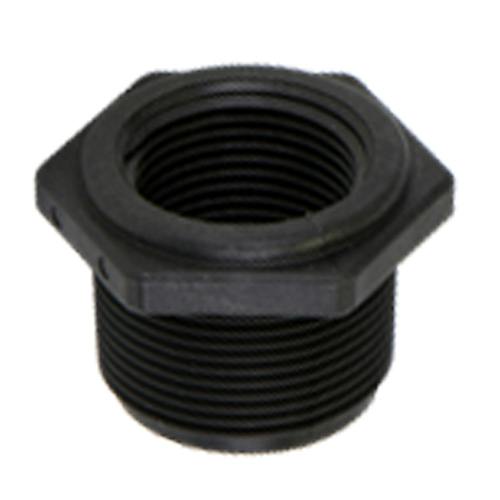 1-1/4" MNPT x 1" FNPT Banjo® Black Fiberglass-Reinforced Polypropylene Reducer Bushing